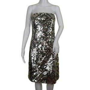 Ramy Brook Kyler Strapless Sequin Dress Size 2 Elegant Casual Silnk Color